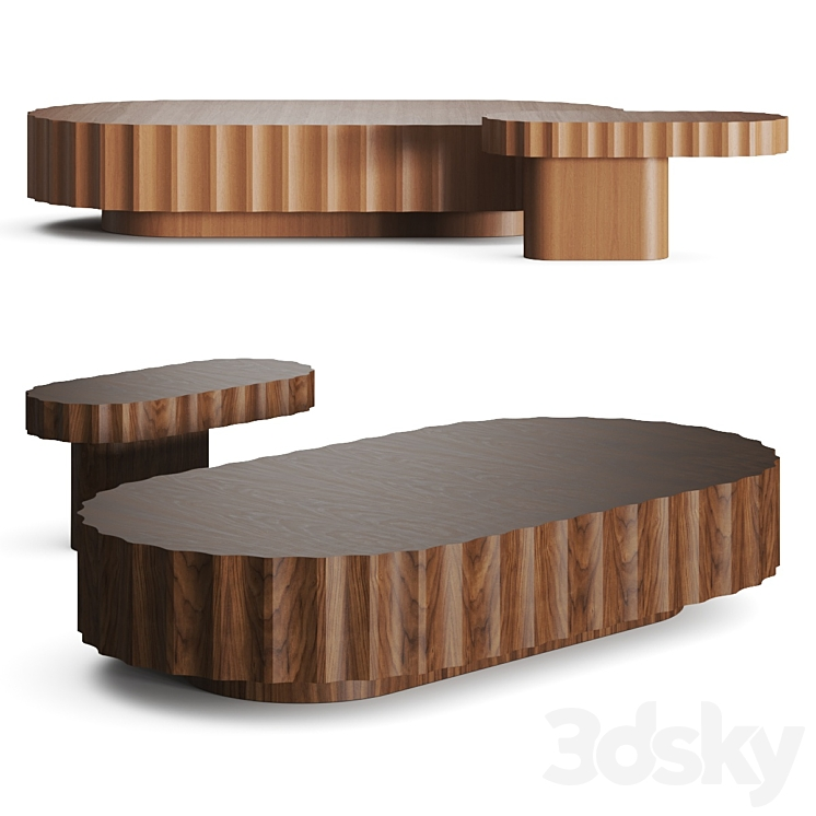 FRANCESCO BALZANO BLOND COFFEE TABLES 