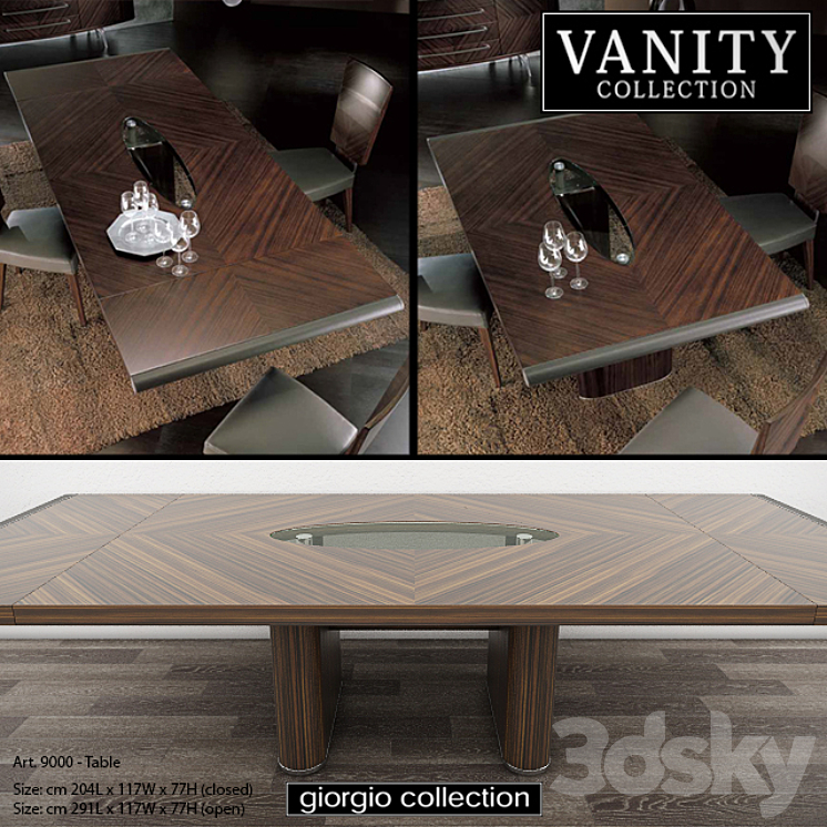 GIORGIO COLLECTION VANITY ART 9000 TABLE 