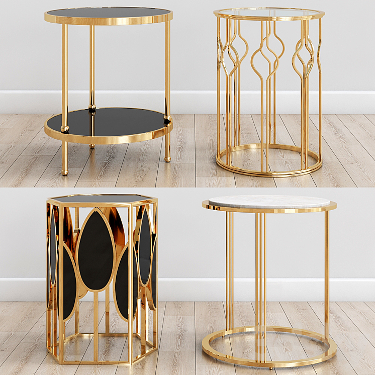 GOLD SIDE TABLES 