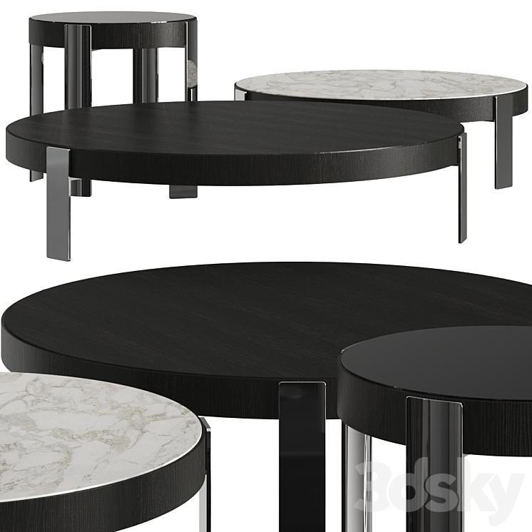 MINOTTI MATTIA ROUND COFFEE TABLES 