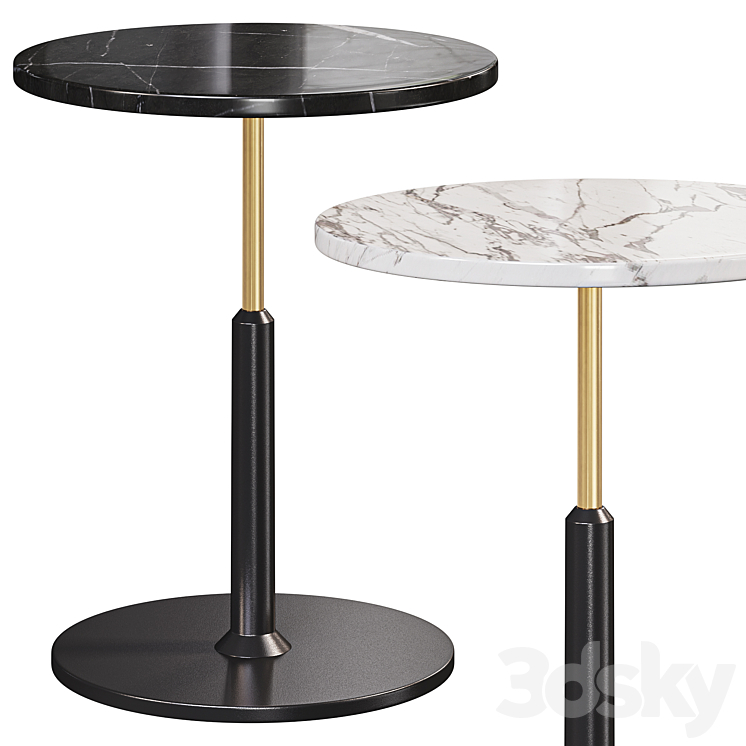MODERN BLACK ROUND BAR TABLE 