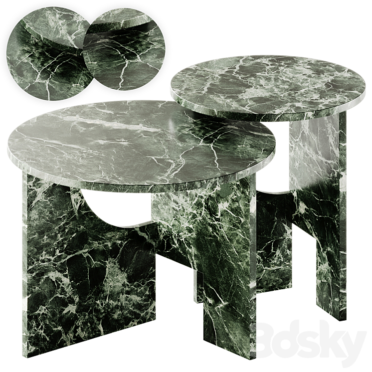 NICOLINE MONDRIAN ROUND MARBLE COFFEE TABLE 