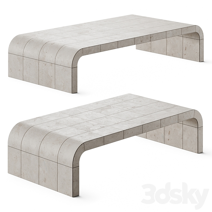 RESTORATION HARDWARE LUCIEN PARCHMENT COFFEE TABLES 