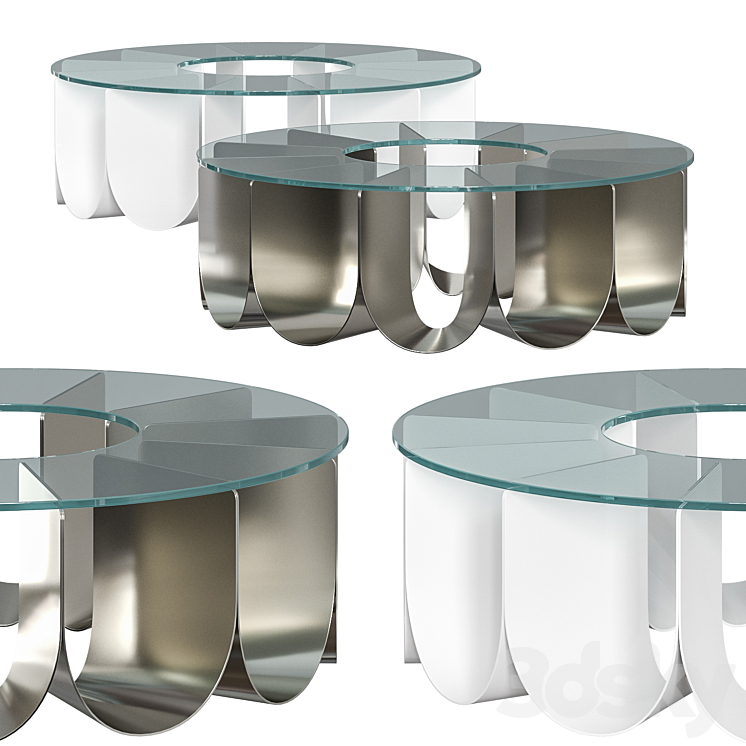 ROCHE BOBOIS IRIDE COFFEE TABLES 