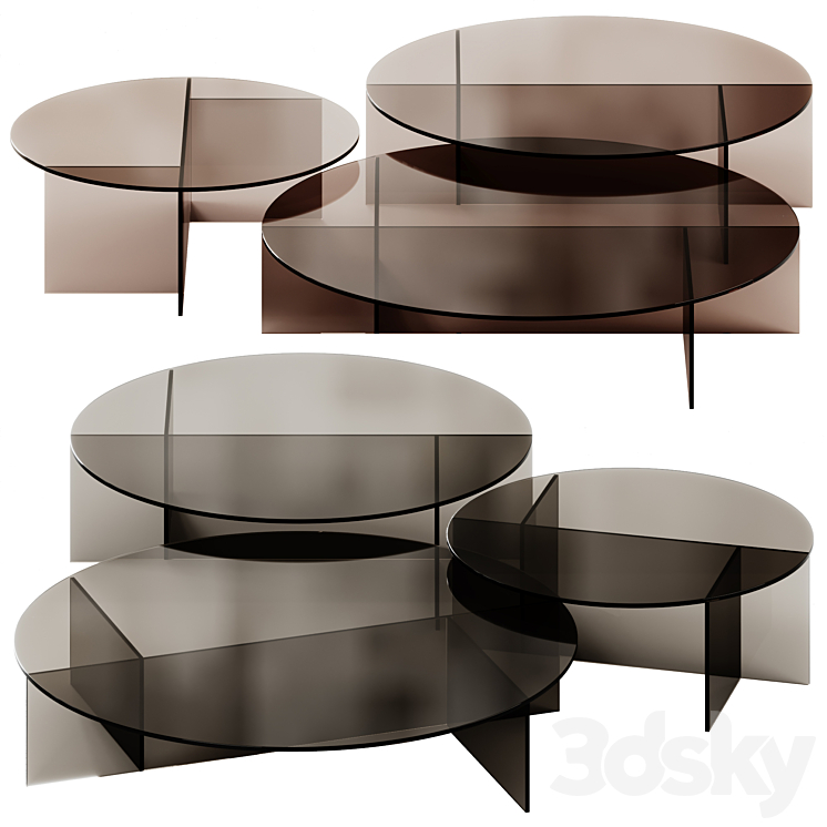 SESTANTE ROUND COFFEE TABLES TONELLI DESIGN 