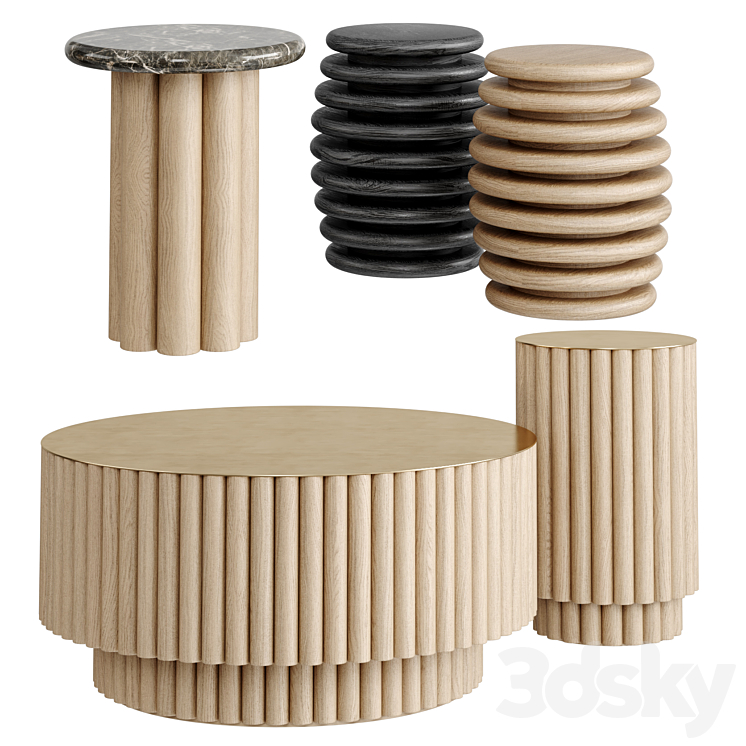 SOHO HOME SIDE TABLES COFFEE TABLE 