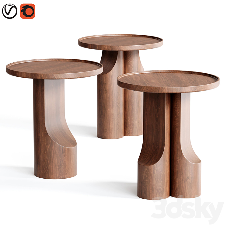 STIGIDO SOLID WALNUT SIDE TABLE 