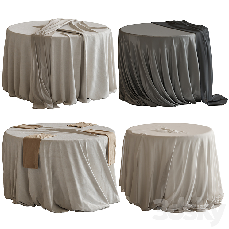 TABLECLOTH ON A ROUND TABLE 77 