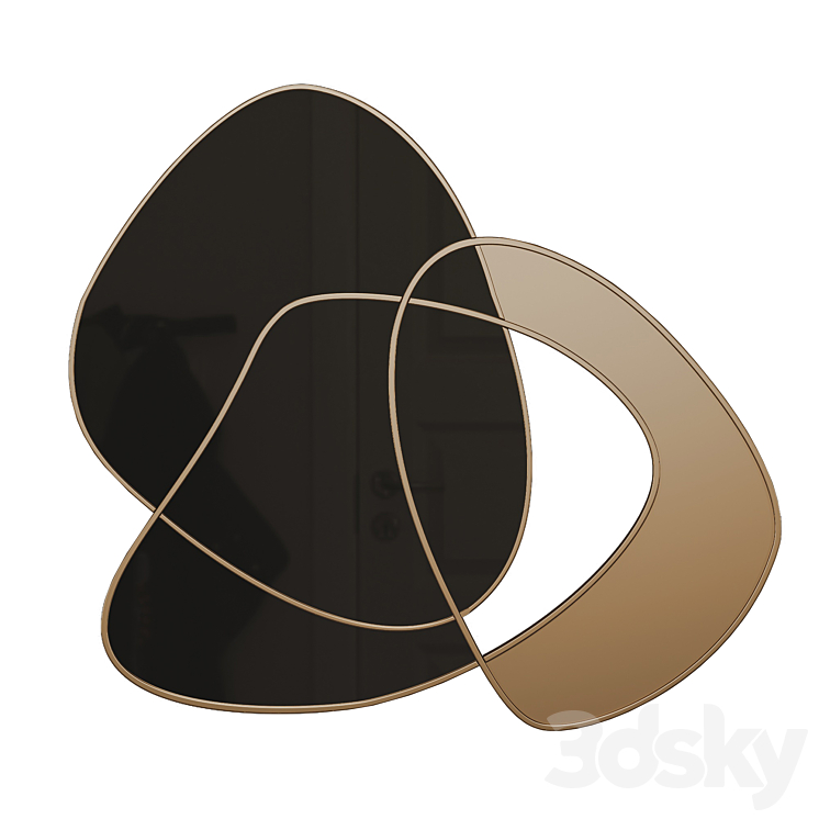 ABSTRACT 3D METAL WALL DECOR 