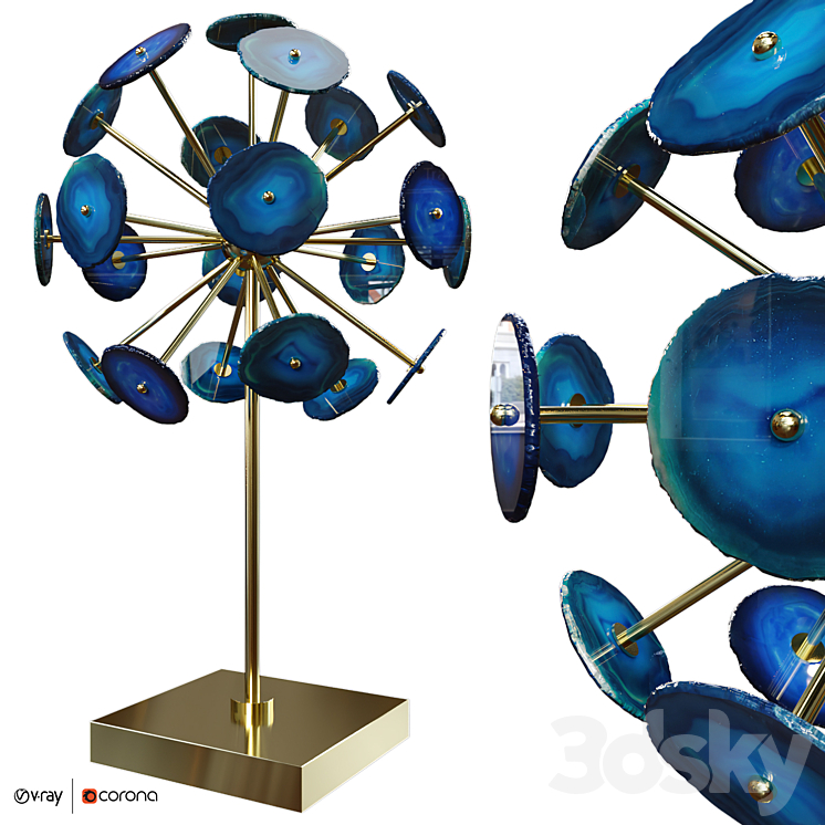 AGATE BURST BRASS BLUE 