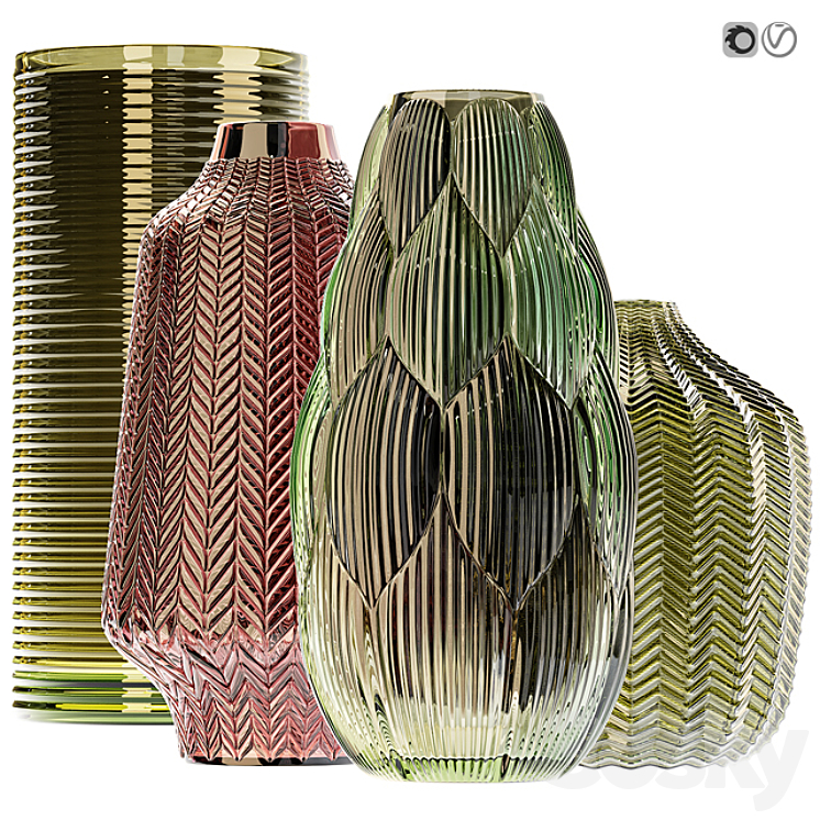 AMAZING GLASS VASES SET FOR INTERIOR 