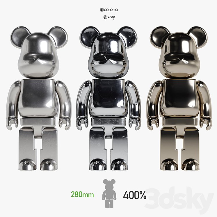 BEARBRICK 3METAL 