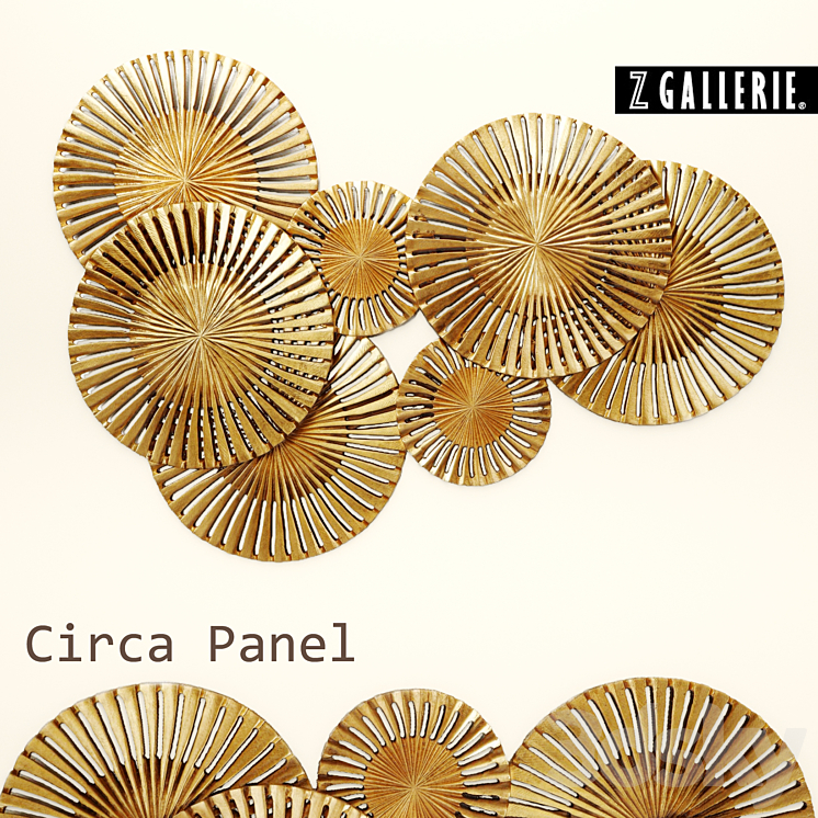 CIRCA_PANEL_Z_GALLERIE_DISCS_CIRCLES_WALL_DECOR_MURAL_PICTURE_PANEL 