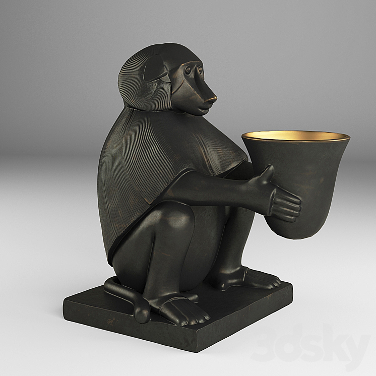 EICHHOLTZ MONKEY WITH LIGHT ART DECO 