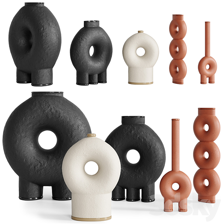 FAINA KUMANEC SET OF VASES 