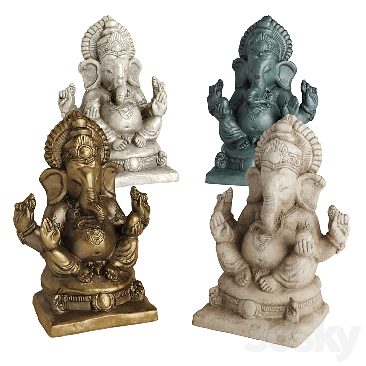 GANESHA SITTING SCULPTURE 
