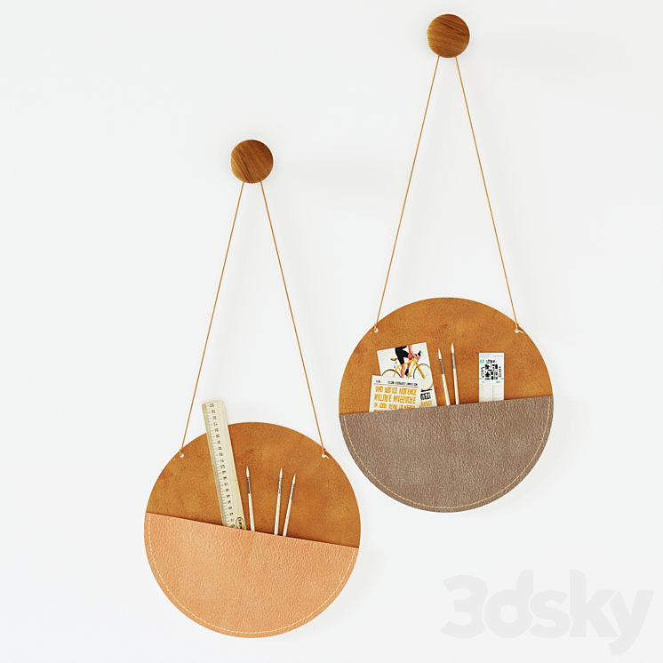 LEATHER WALL POCKET 