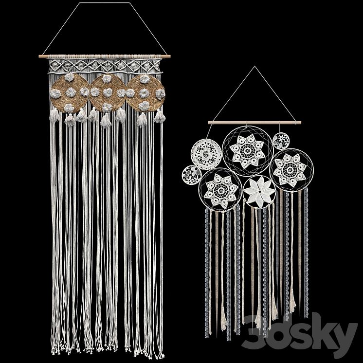 MACRAME SET DREAM CATCHER 2 MODELS 