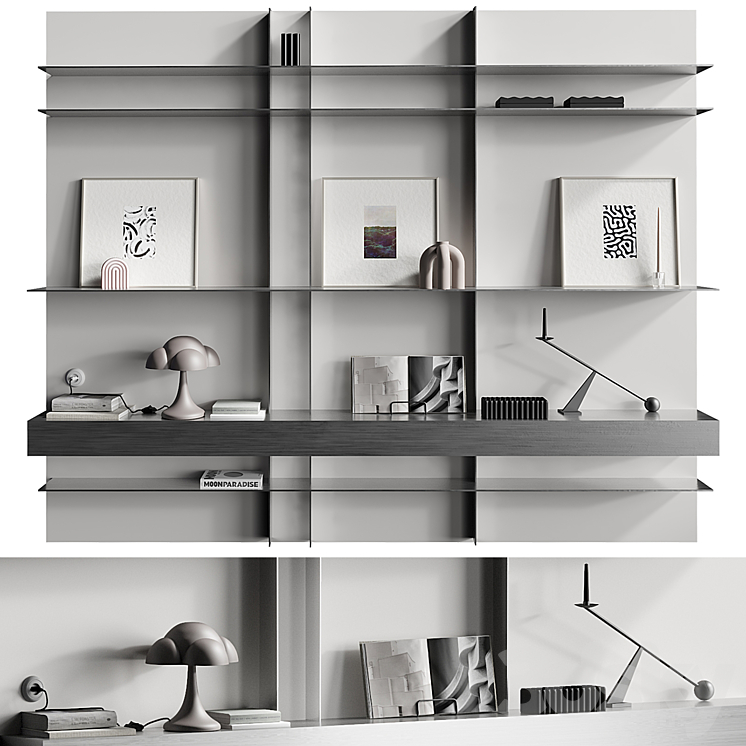 METALLIC SHELF WITH 101 CPH DECOR 012 