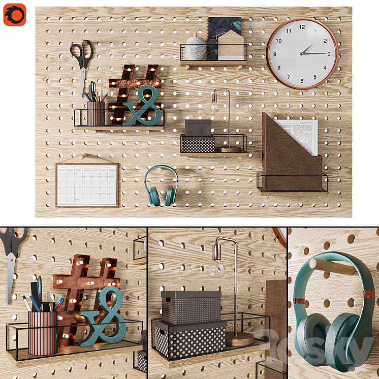 PERFORATED BOARD ORGANIZER 2 
