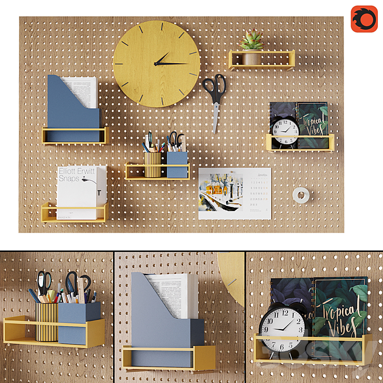 PERFORATED BOARD ORGANIZER 
