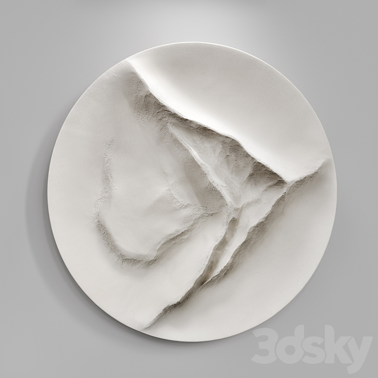 ROUND WALL PANEL FROM A MOUNTAIN STREAM 