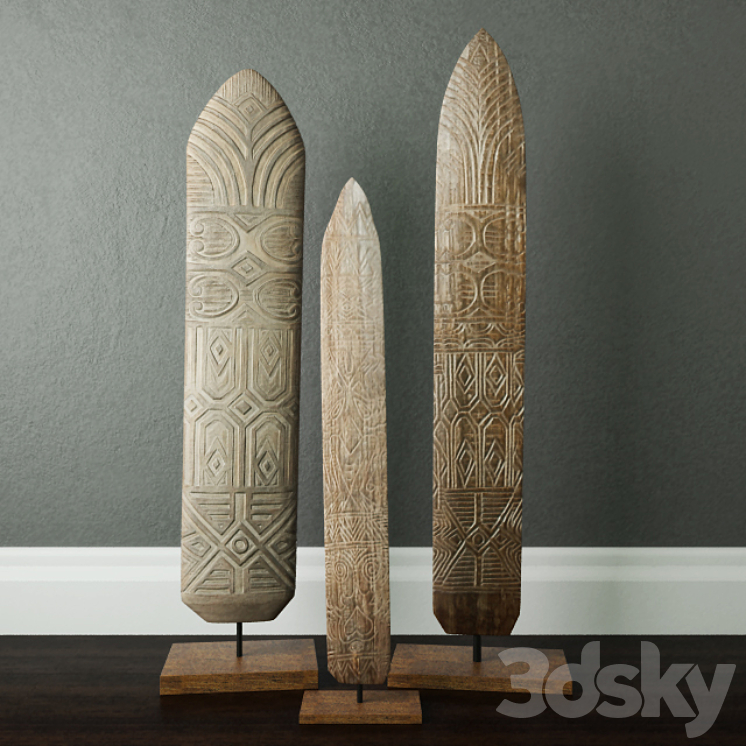 SHIELDS WOOD STANDING DECORATION JEFFAN 