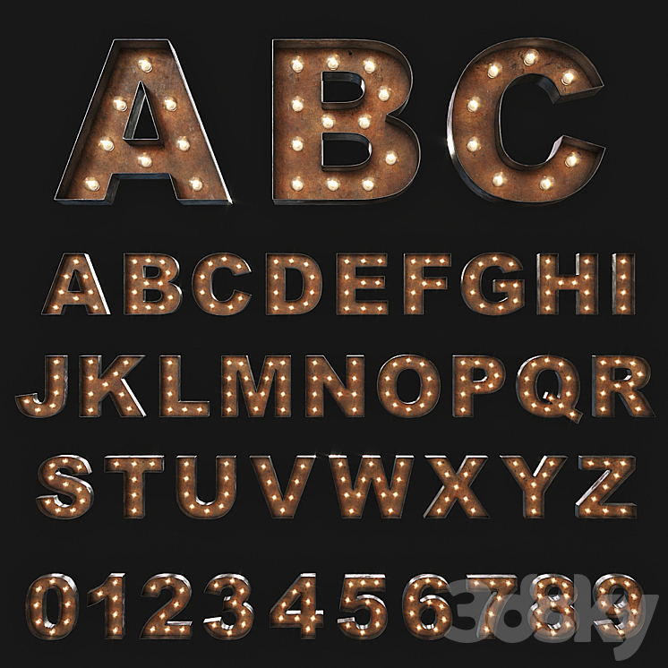 VINTAGE MARQUEE LETTERS ILLUMINATED LETTERS 