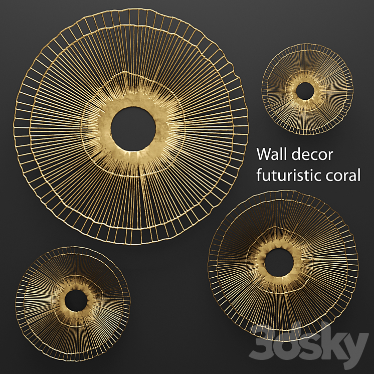 WALL_DECOR_FUTURISTIC_CORAL_PANEL_WALL_DECOR_ART_METAL_LUXURY_GOLD 