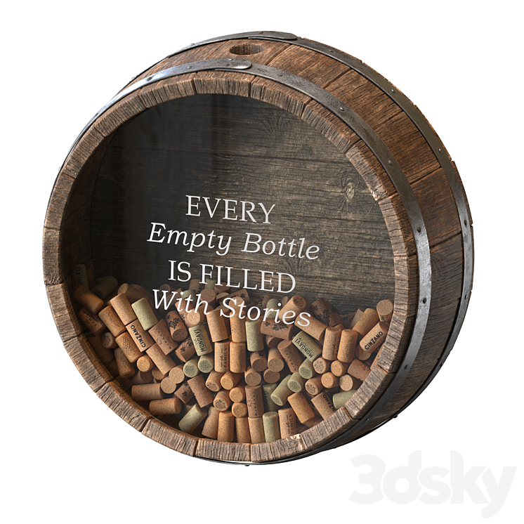 WALL DECORATIVE WINE BARREL 