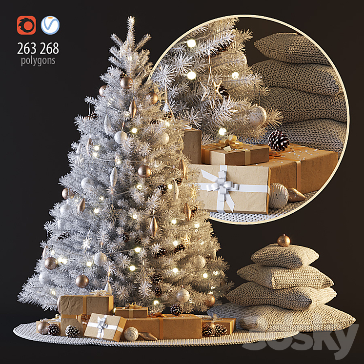 WHITE CHRISTMAS TREE 