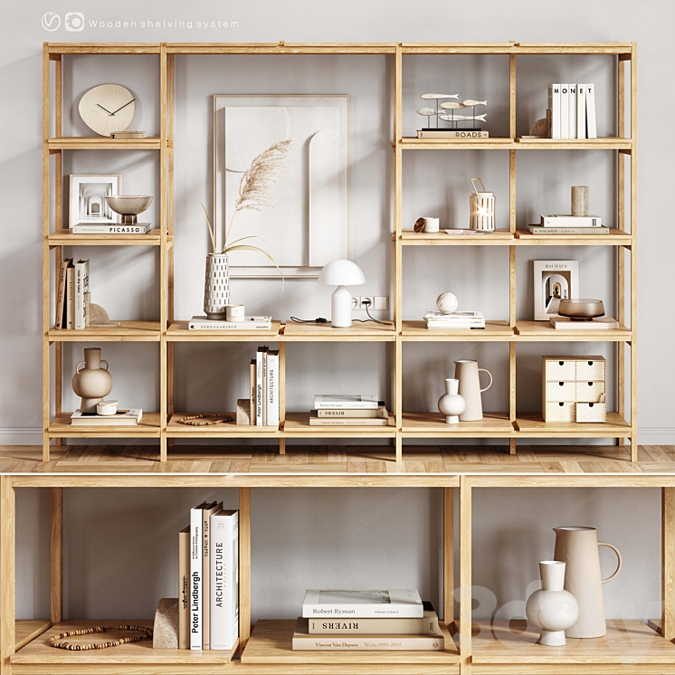 WOODEN SHELVING AND DECOR 