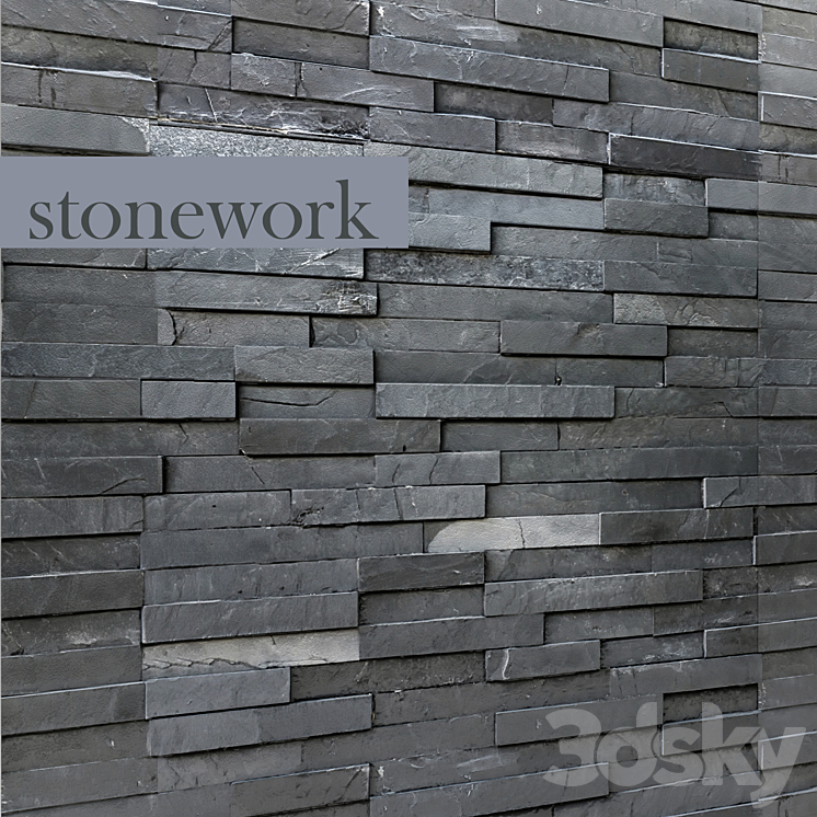 DECORATIVE_STONE_WALL_DECOR_WILD_BLACK_SLATE_IN_LOFT_STYLE_TILES 