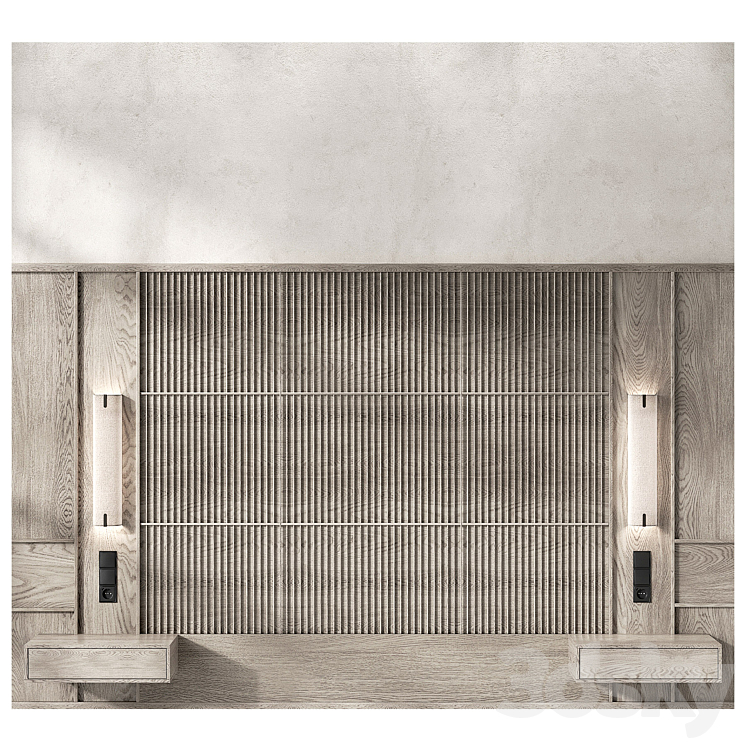 WOOD PANEL HEADBOARD 