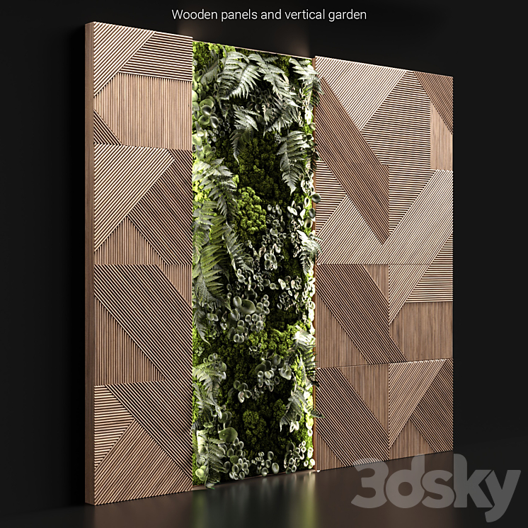 WOODEN PANELS AND VERTICAL GARDEN 2 