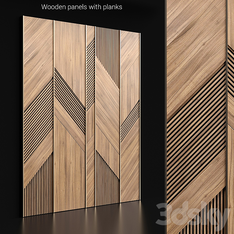 WOODEN PANELS WITH PLANKS 