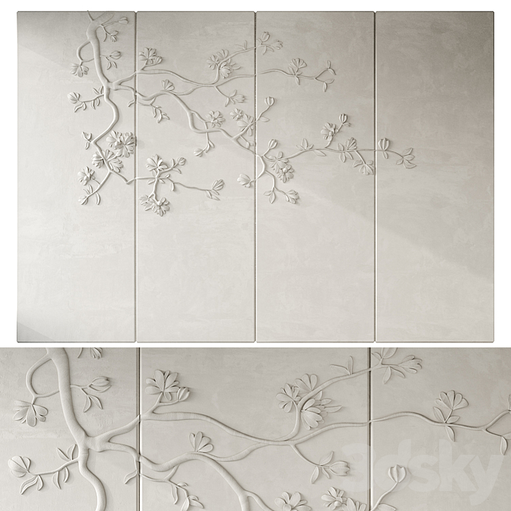 JAPANDI FLORAL WALL PANELS 