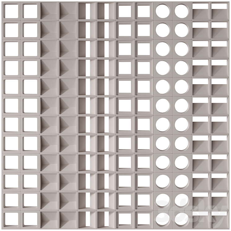 MODULAR DECORATIVE PARTITION MODULAR WALL 01 