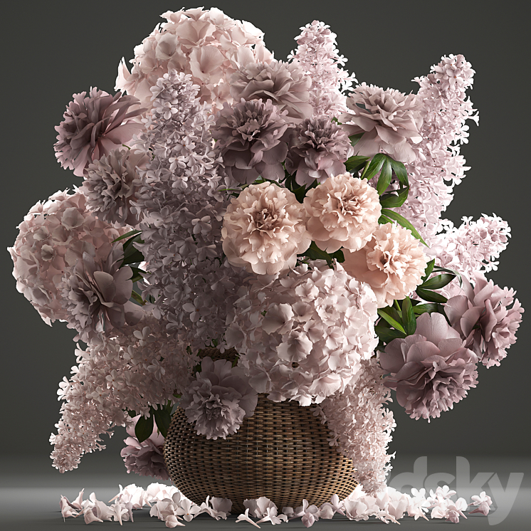 A_BOUQUET_OF_FLOWERS_85_LILAC_HYDRANGEA_BASKET_DECOR_PEONIES_ECO 