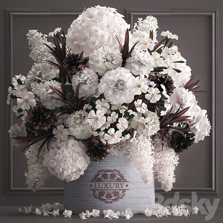 A_BOUQUET_OF_FLOWERS_IN_A_GIFT_BOX_88LUXURY_BOUQUET_STUCCO_FRAME 