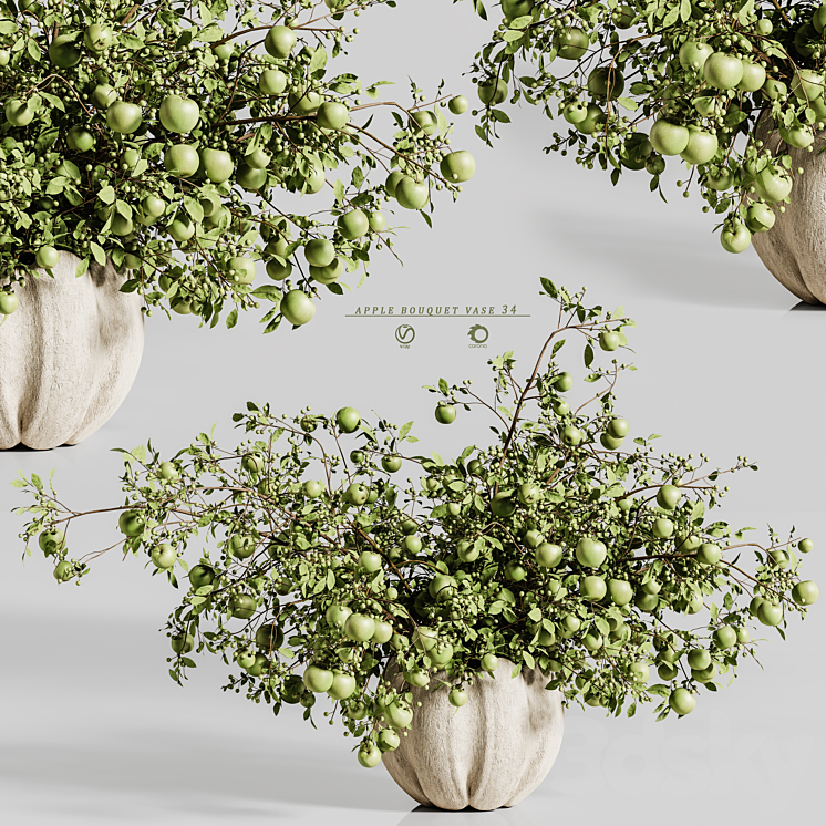 APPLE PLANTS BOUQUET VASE 34 