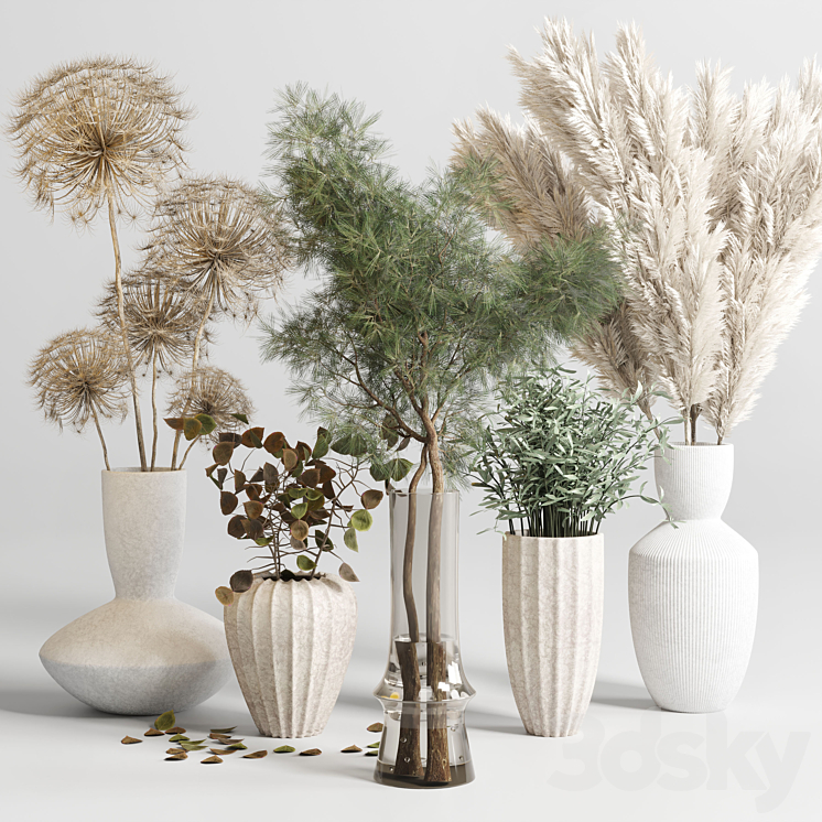 BOUQUET_13_CONCRETE_VSE_PLANT_PAMPAS_AND_DRY_HOGWEED_DRY_LEAVES 