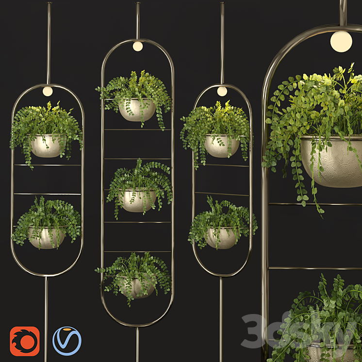 METAL HANGING LAMP INDOOR PLANT PARTITION 