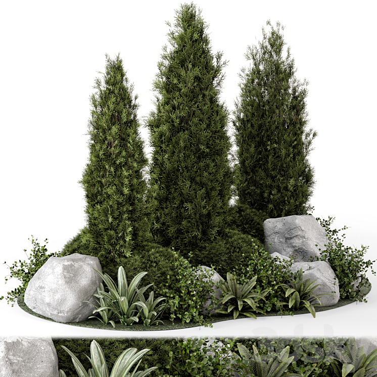 OUTDOOR GARDEN SET BUSH AND TREE GARDEN SET 846 