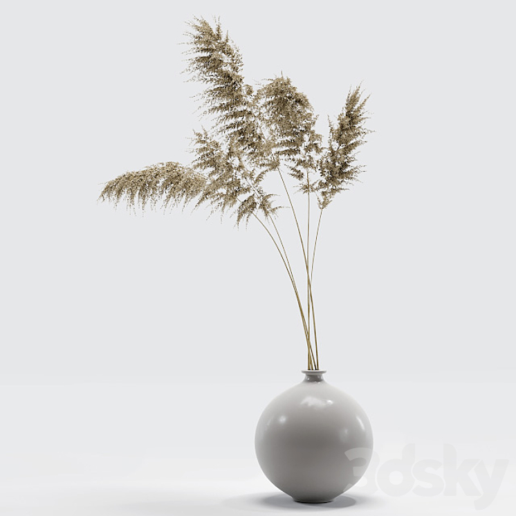 VASE WITH DRIED FLOWERS 0002 