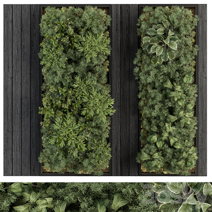 VERTICAL GARDEN BLACK FRAME WALL DECOR 38 