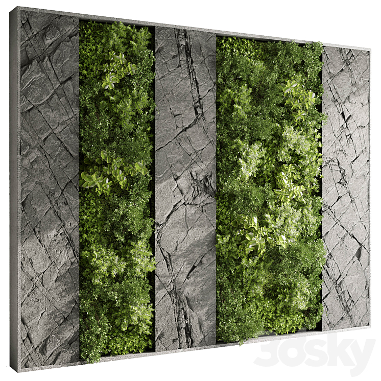 VERTICAL WALL GARDEN WITH ROCK FRAME 27 
