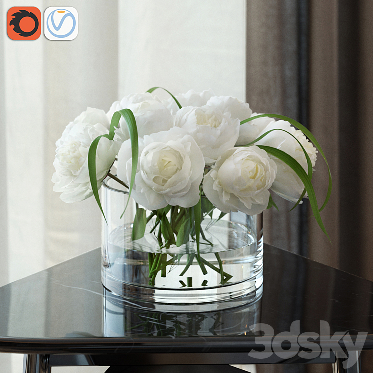 WHITE PEONIES 