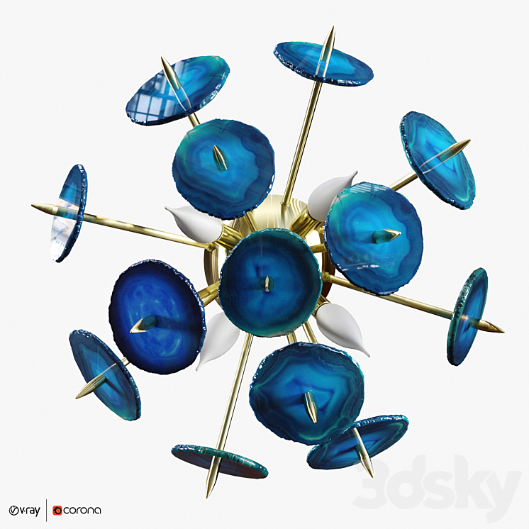 BRA EMPORIUM AGATE BURST SCONCE BRASS 
