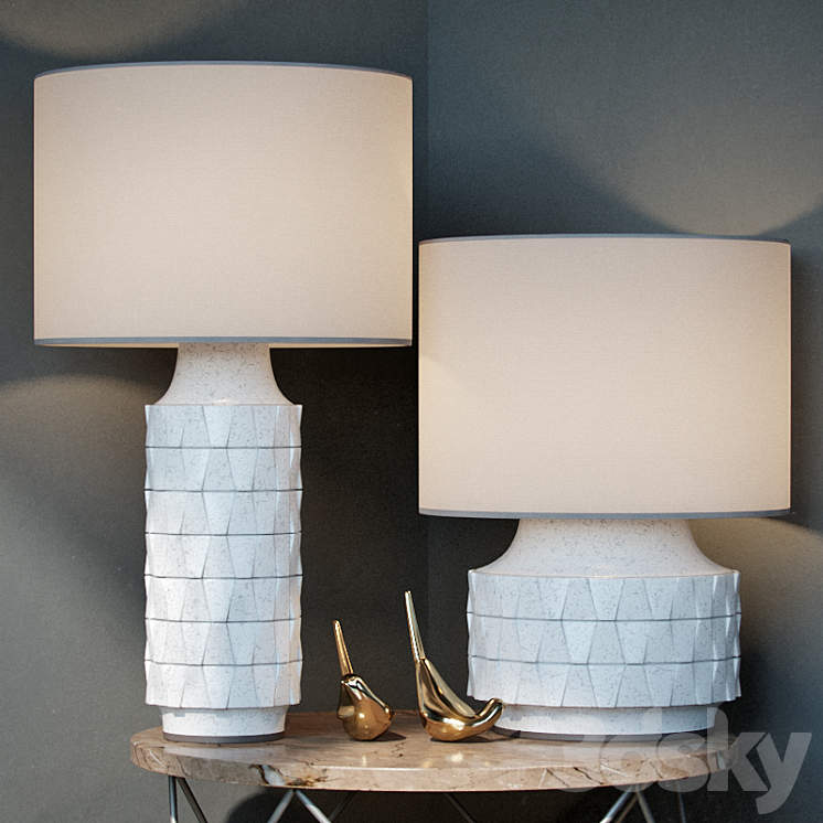 CERAMIC TEXTURE TABLE LAMP TALL 